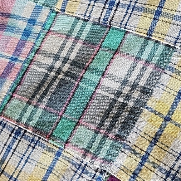 Bamboo Traders' true patchwork skirt. Size 12P.  2 pockets. One button m… - Picture 7 of 11